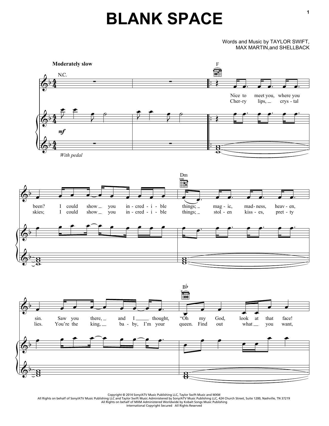 Produktbild zu: Blank Space