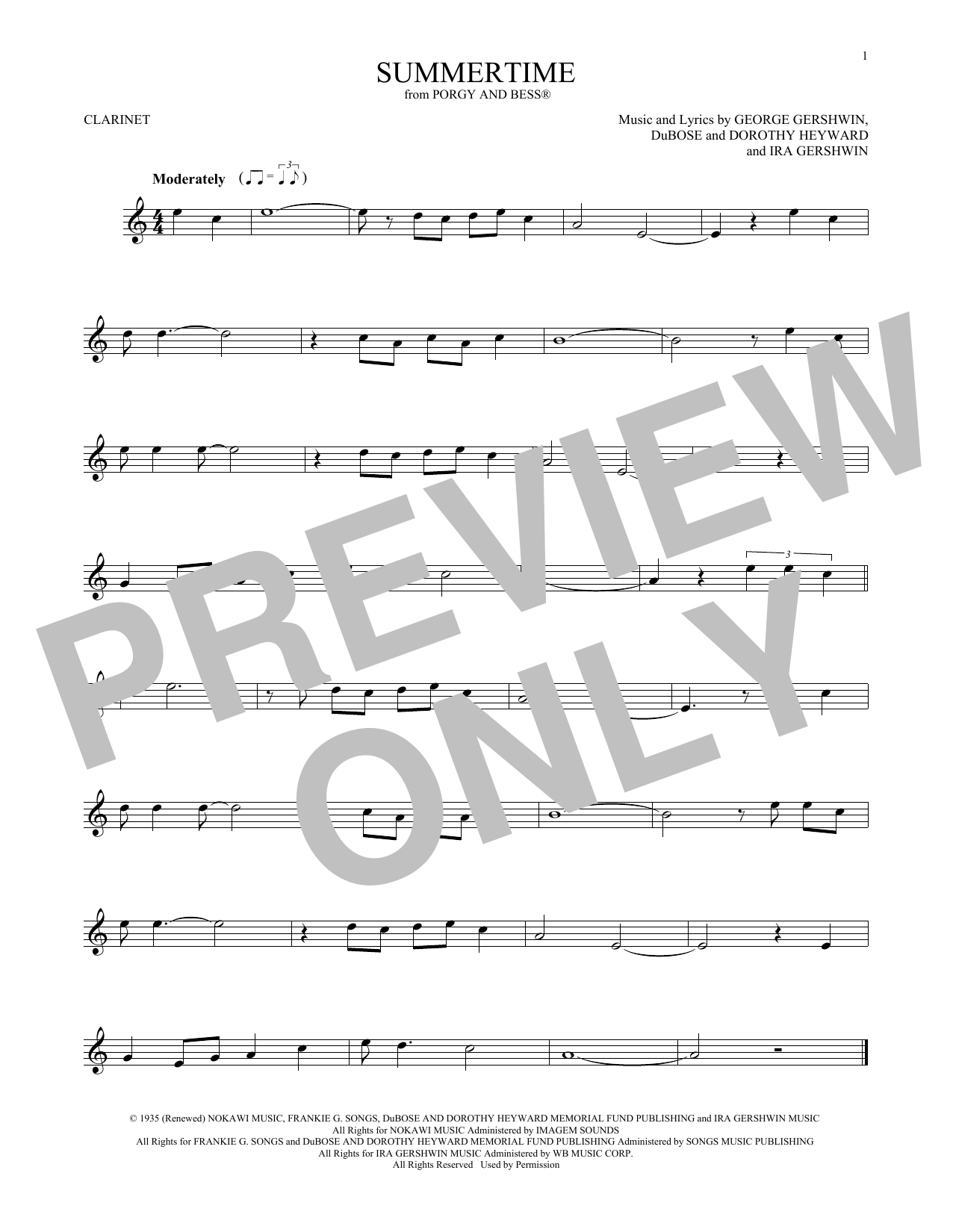 Product gallery: Page 1 of 1 Summertime, George Gershwin