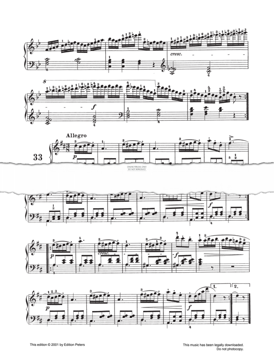 Produktgalerie: Seite 1 von 1 Allegro Op. 139 No. 33, Carl Czerny, Klavier