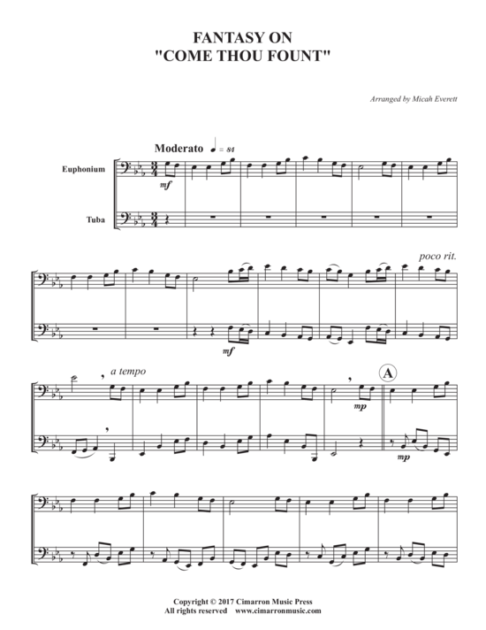 Product picture to: Fantasy on Come Thou Fount Arr. Micah Everett