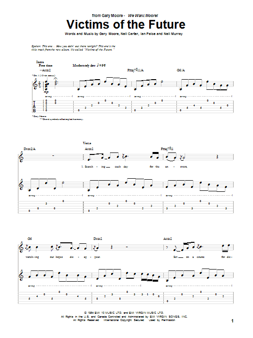 Product gallery: Page 1 of 1 Victims Of The Future, Gary Moore