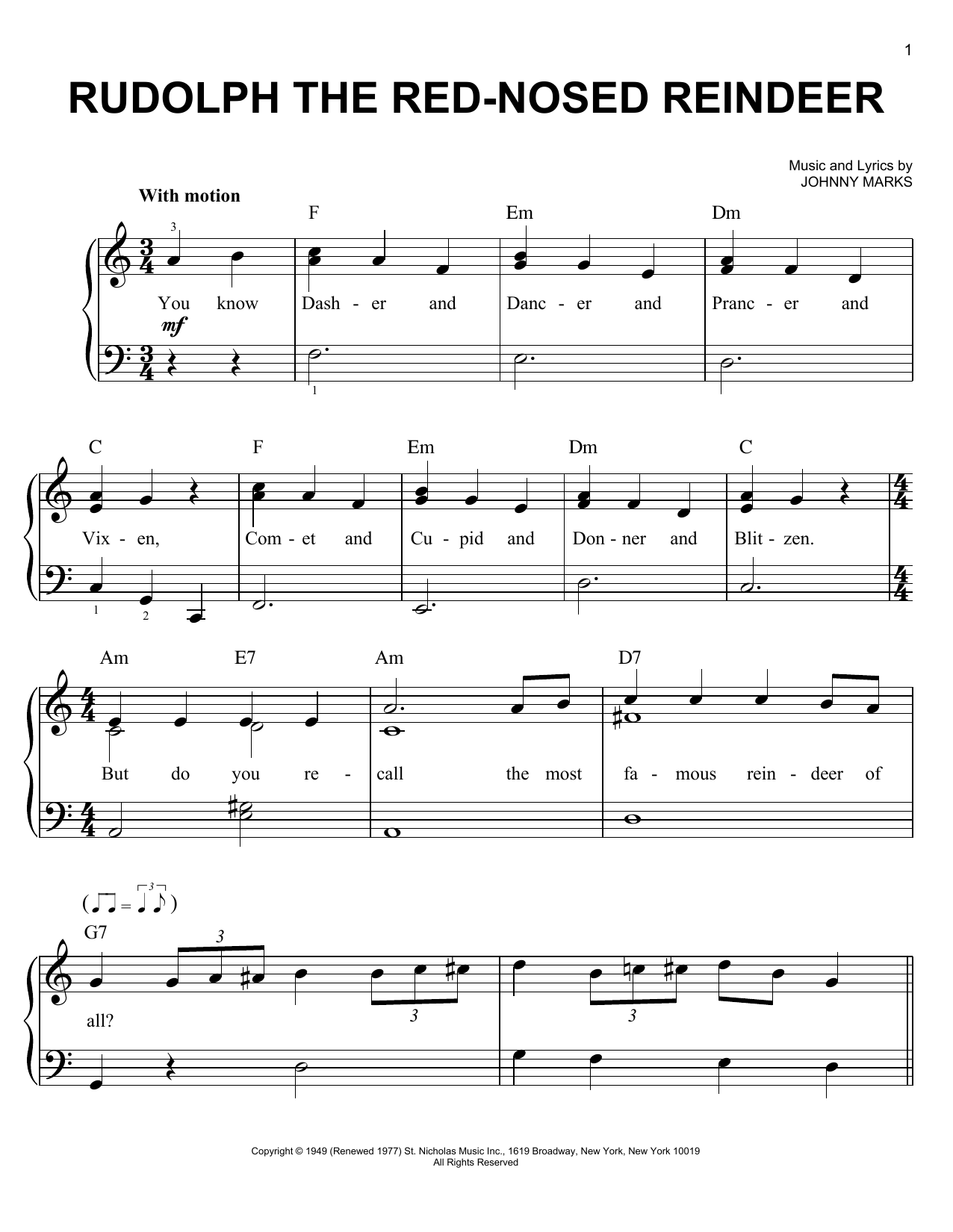 Produktbild zu:  Rudolph The Red-Nosed Reindeer - Johnny Marks