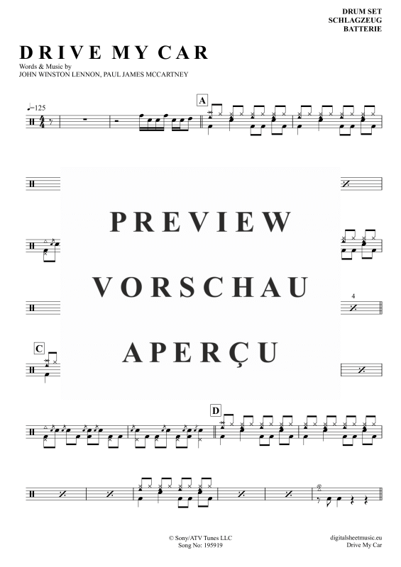 gallery: Drive My Car, Beatles, The, Drums