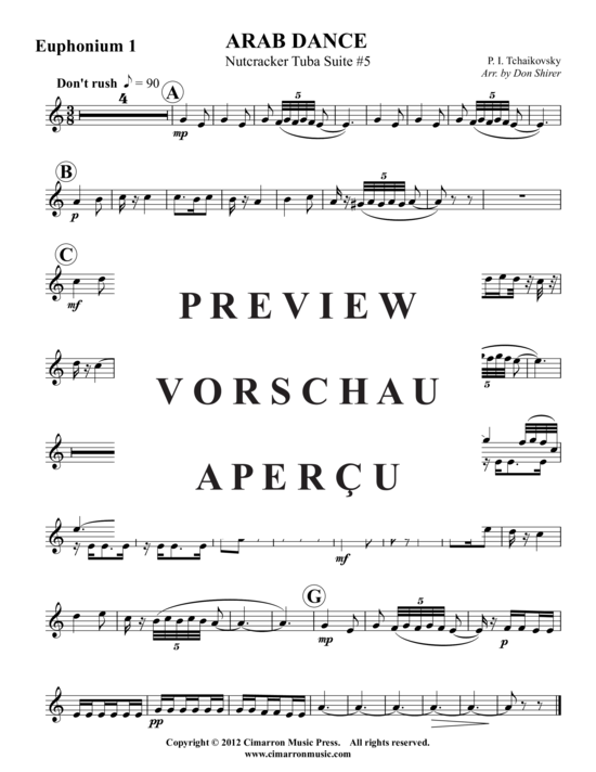 Product gallery: Page 5 of 11 Danse Arabe , , (2x Baritone, 2x Tuba)