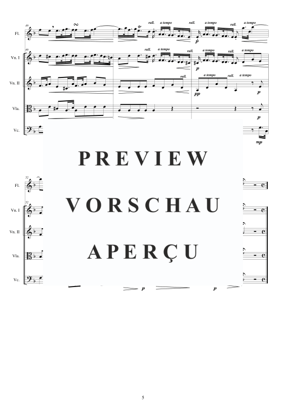 Produktgalerie: Seite 6 von 11 Concerto No.2 to 5 in F major Op.5, , Querflöte Solo und Streicher Ensemble