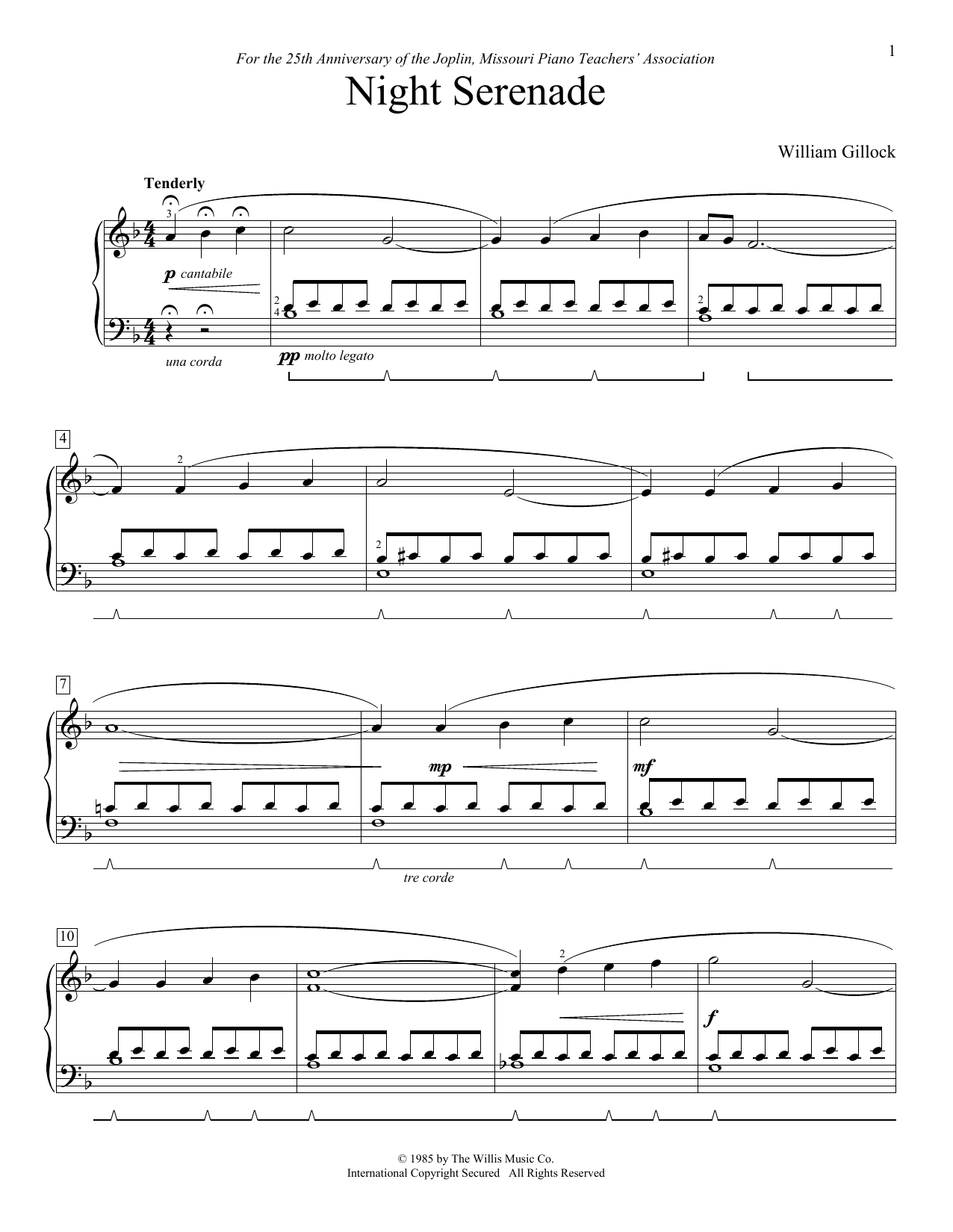 Produktgalerie: Seite 1 von 1 Night Serenade, William Gillock, Klavier