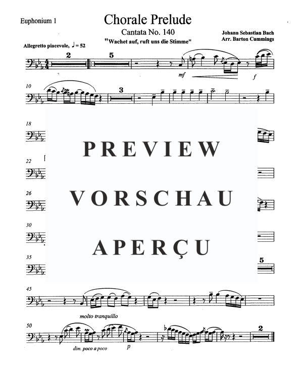 Produktgalerie: Seite 7 von 10 Wachet auf, ruft uns die Stimme - Choral Prelude, , Tuba Quartett