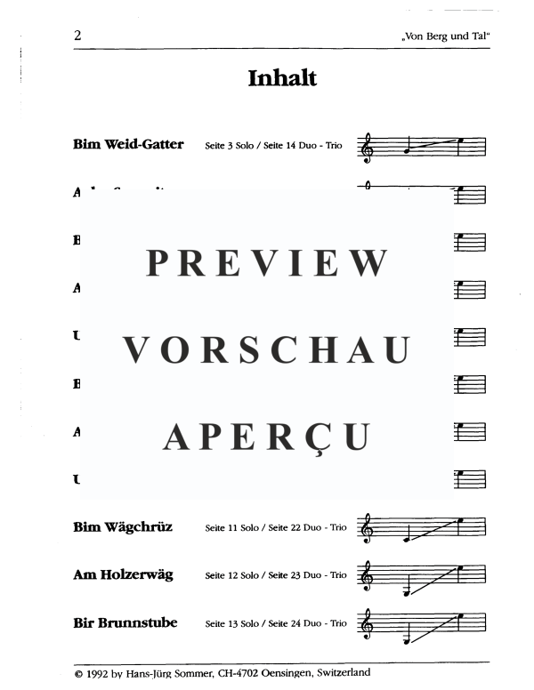 Produktgalerie: Seite 4 von 11 Von Berg and Tal, , Alphorn Soli, Duette, Trios