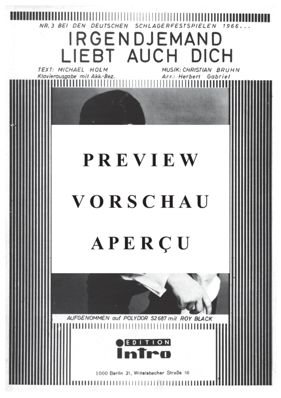 Produktgalerie: Seite 2 von 4 Irgend jemand liebt auch dich, Black, 	Roy, Klavier und Gesang