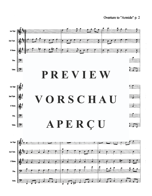 Produktgalerie: Seite 4 von 11 Ouvertüre zu Armide, , Blechbläser Quintett