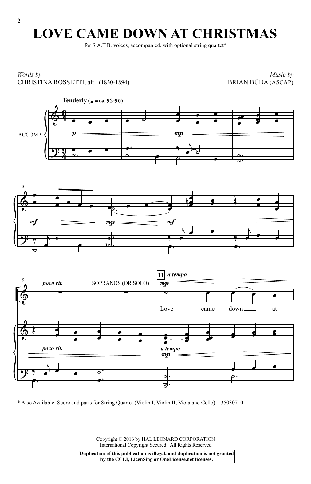 Produktgalerie: Seite 1 von 1 Love Came Down At Christmas, Brian Buda, Chor