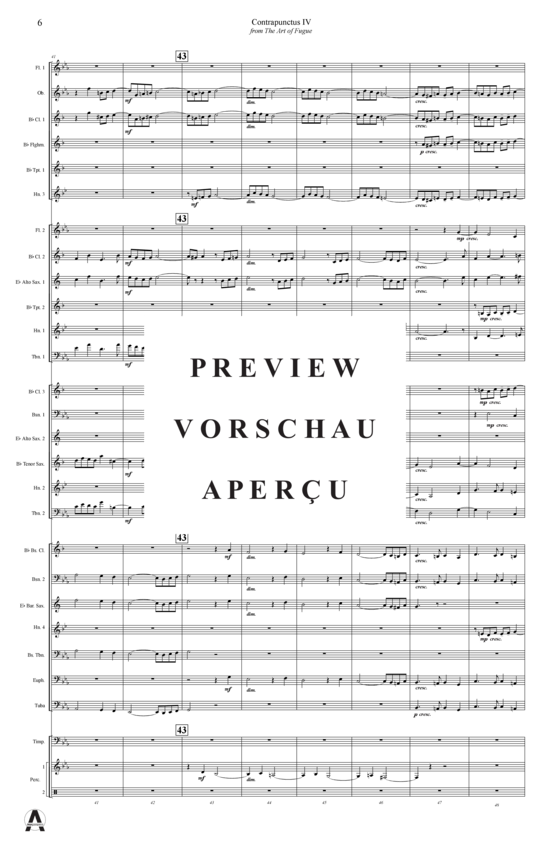 Produktgalerie: Seite 9 von 20 Contrapunctus 4 aus Kunst der Fuge , , (Concert Band)