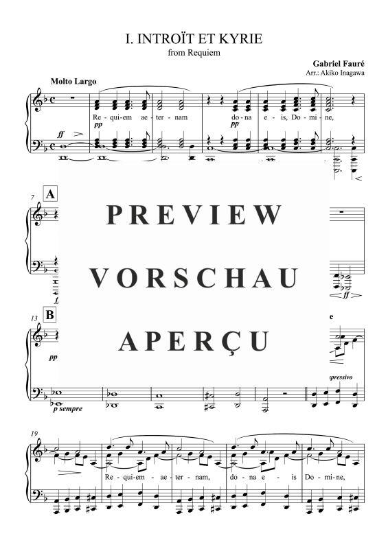 Product gallery: Page 2 of 5 Requiem - I. Introït et Kyrie, Inagawa, Akiko, Solo Piano