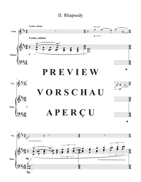 Product gallery: Page 15 of 21 Triptych for Violin and Piano , , (violin and piano)