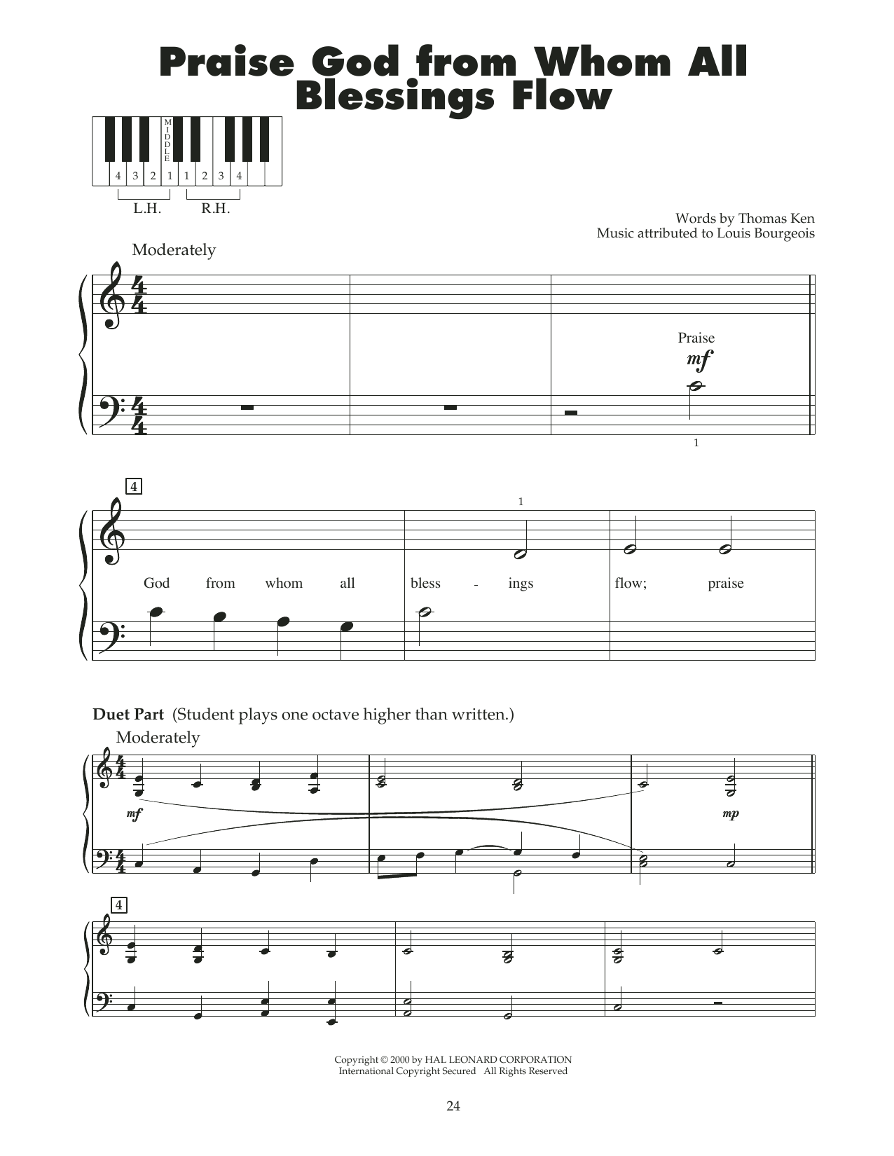 Product gallery: Page 1 of 1 Praise God, From Whom All Blessings Flow, Thomas Ken