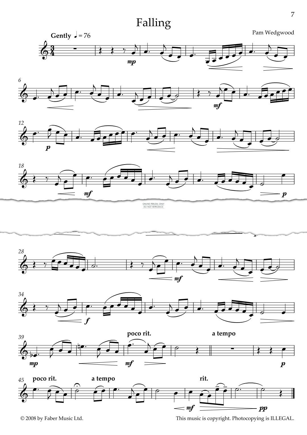 Produktgalerie: Seite 1 von 1 Falling, Pam Wedgwood, Horn, Klavier