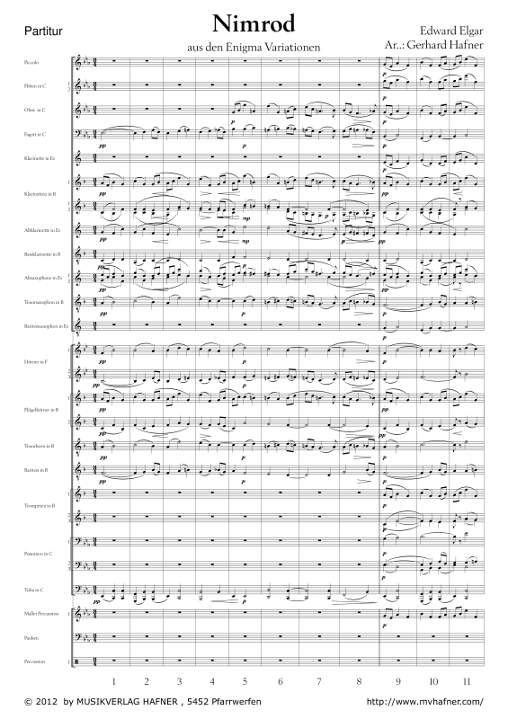 Product gallery: Page 1 of 11 Nimrod - aus den Enigma Variationen, , (large wind orchestra)