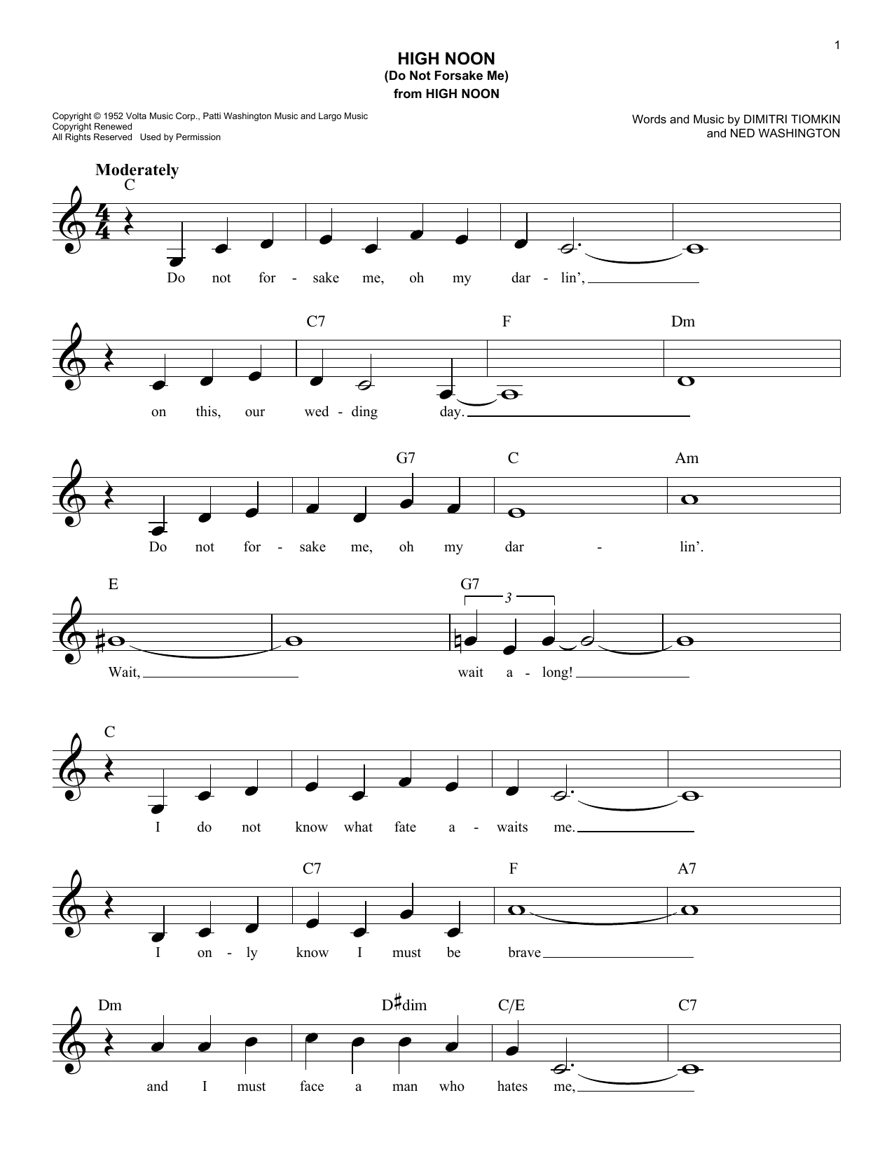 Produktgalerie: Seite 1 von 1 High Noon (Do Not Forsake Me), Ned Washington