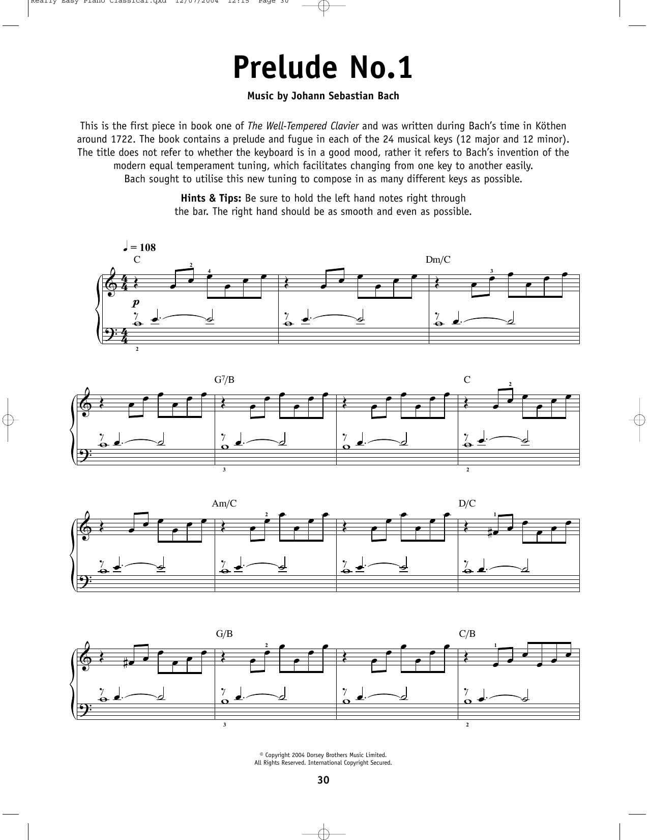 Produktgalerie: Seite 1 von 1 Prelude In C Major, BWV 846 (arr. Phillip Keveren), Johann Sebastian Bach, Klavier