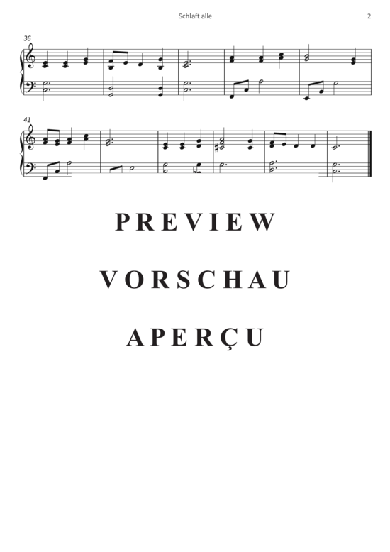 Product gallery: Page 5 of 5 Schlaft alle - A Song from the TV series Pippi Longstocking (1971) , , Piano Solo