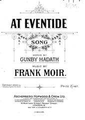 cover: At Eventide, Frank Moir