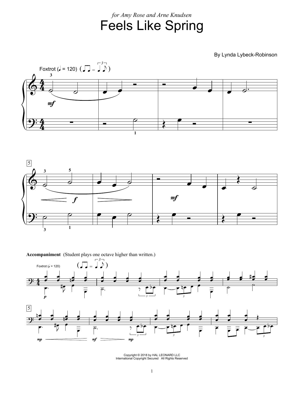 Produktgalerie: Seite 1 von 1 Feels Like Spring, Lynda Lybeck-Robinson, Klavier