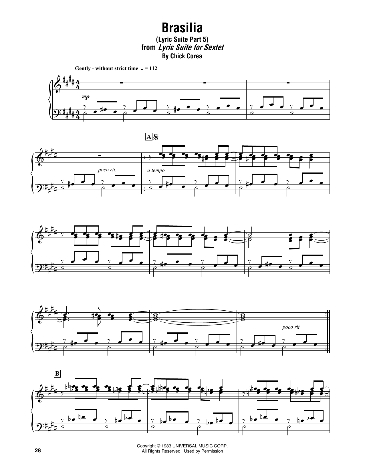 Product picture to: Brasilia (Lyric Suite Part 5)