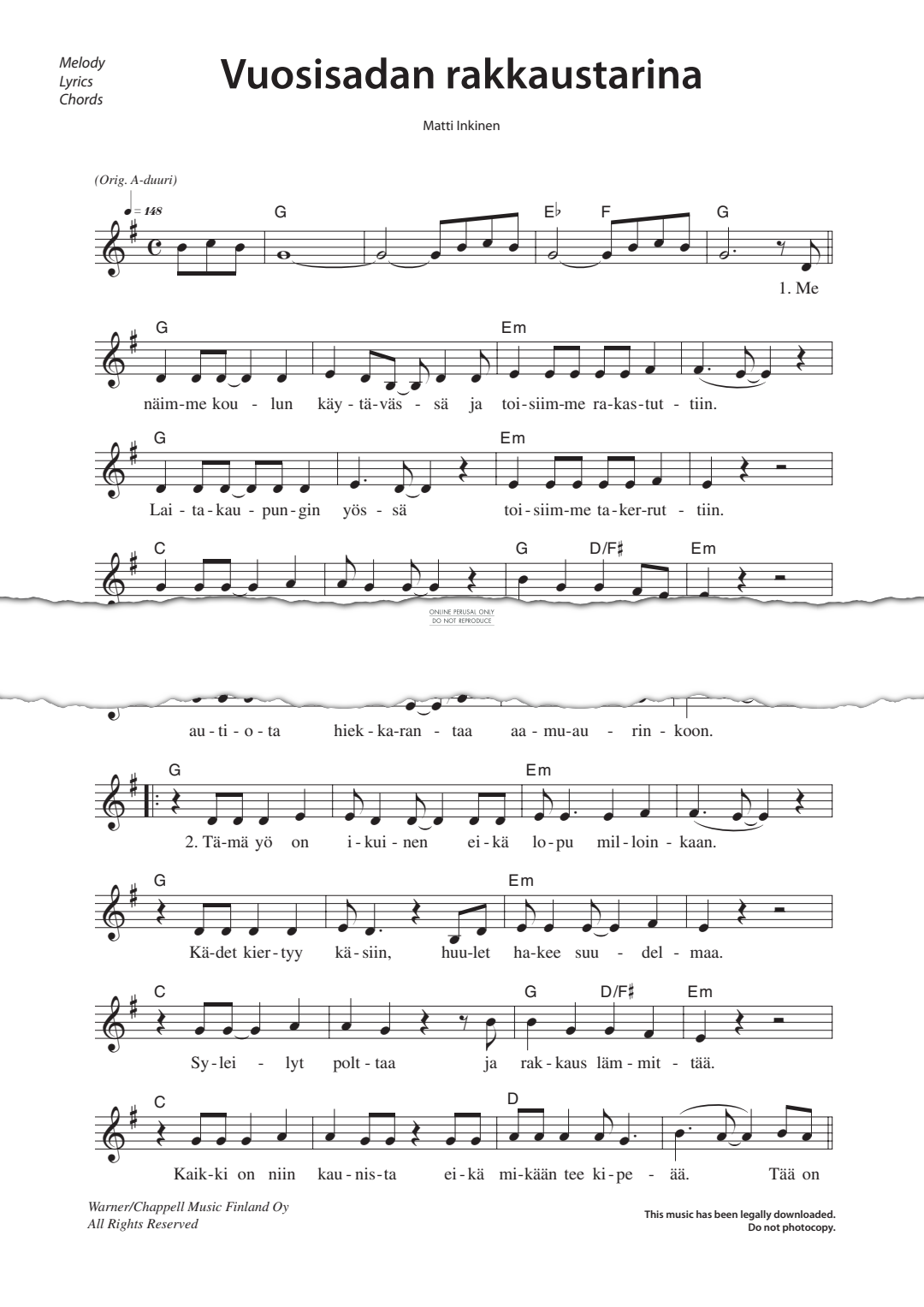 Product gallery: Page 1 of 1 Vuosisadan rakkaustarina, 