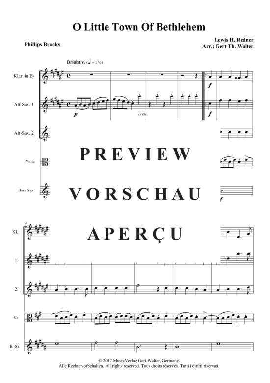 Produktgalerie: Seite 10 von 11 O Little Town Of Bethlehem , , (flexibles Quintett)