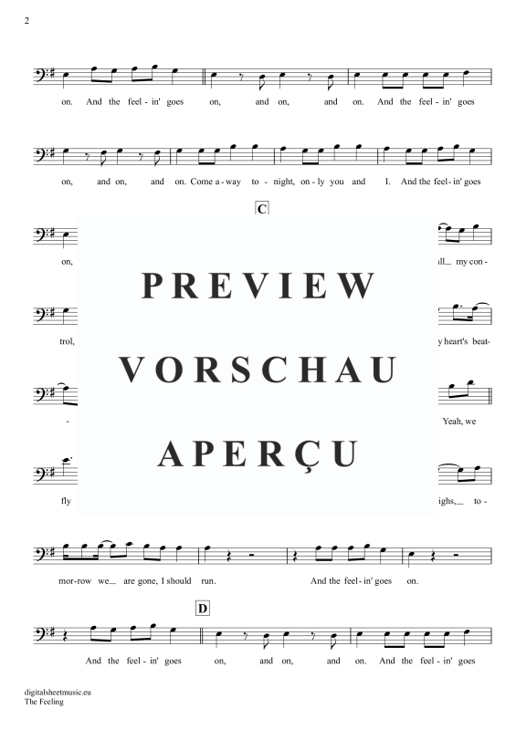 Product gallery: Page 3 of 4 The Feeling, Frequencies, Lost, (Cello)