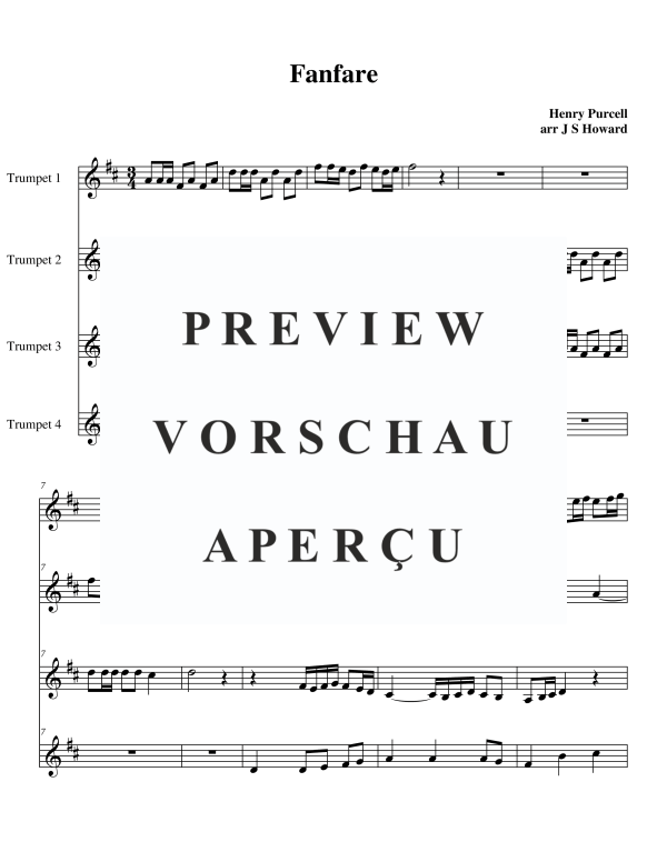 Produktgalerie: Seite 3 von 8 Fanfare, , Trompeten Quartett
