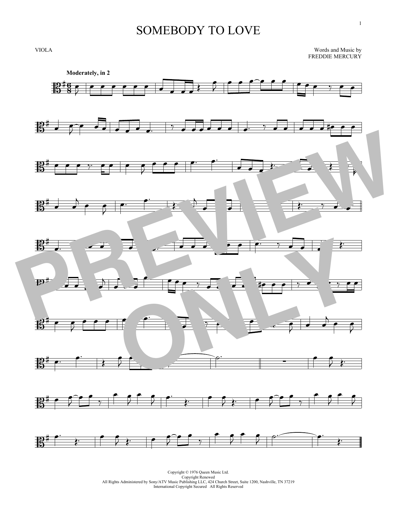 Product gallery: Page 1 of 1 Somebody To Love, Queen