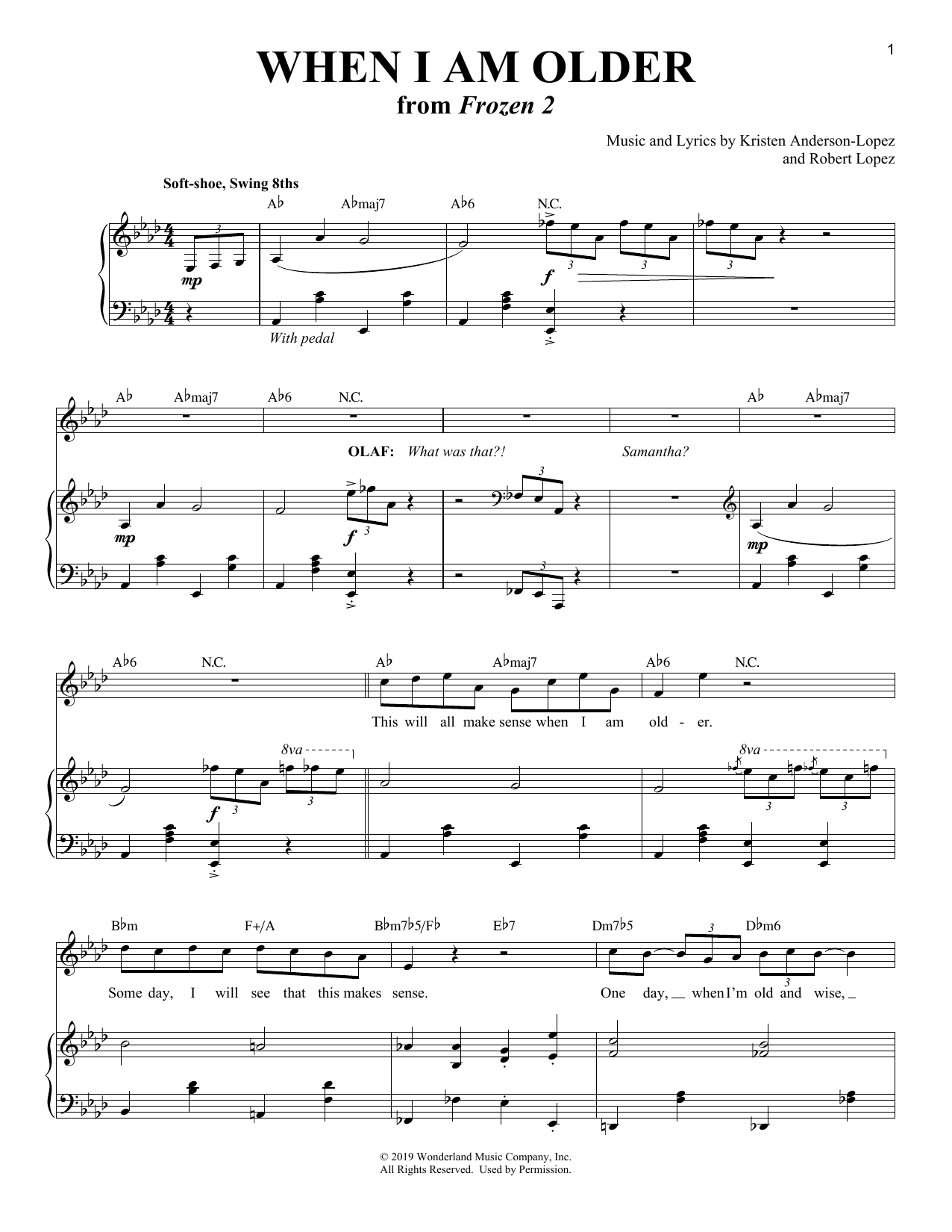 Produktbild zu: When I Am Older (from Disney's Frozen 2)