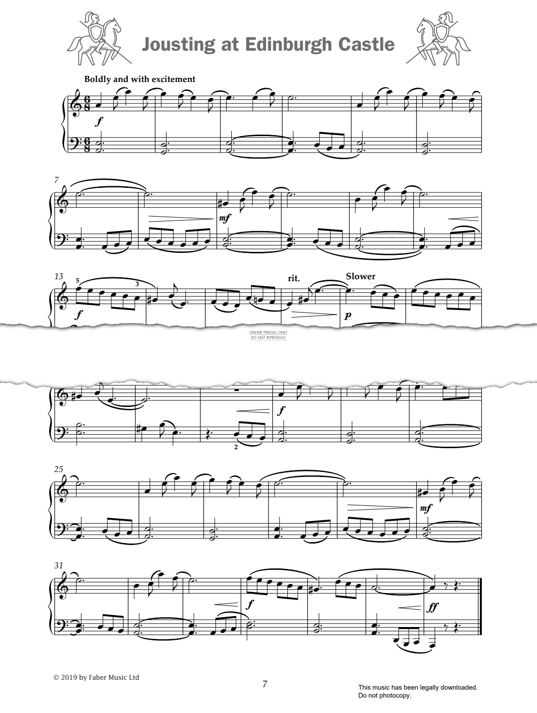Produktgalerie: Seite 1 von 1 Jousting At Edinburgh Castle (from 'Improve Your Sight-Reading! A Piece a Week Piano Grade 5'), Paul Harris, Klavier