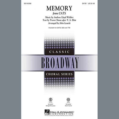cover: Memory (from Cats) (arr. John Leavitt), Andrew Lloyd Webber, Chor