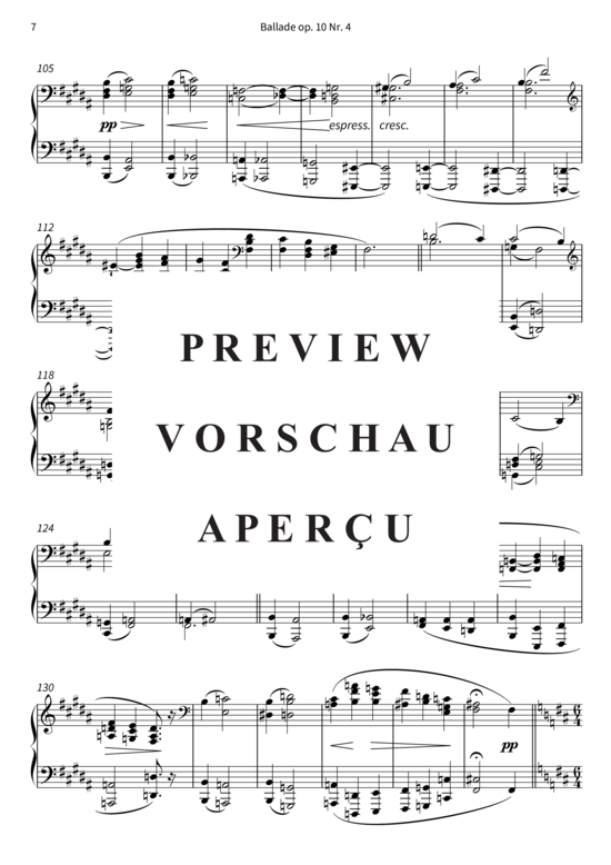 Produktgalerie: Seite 10 von 12 Ballade op. 10 Nr. 4 , , Klavier Solo