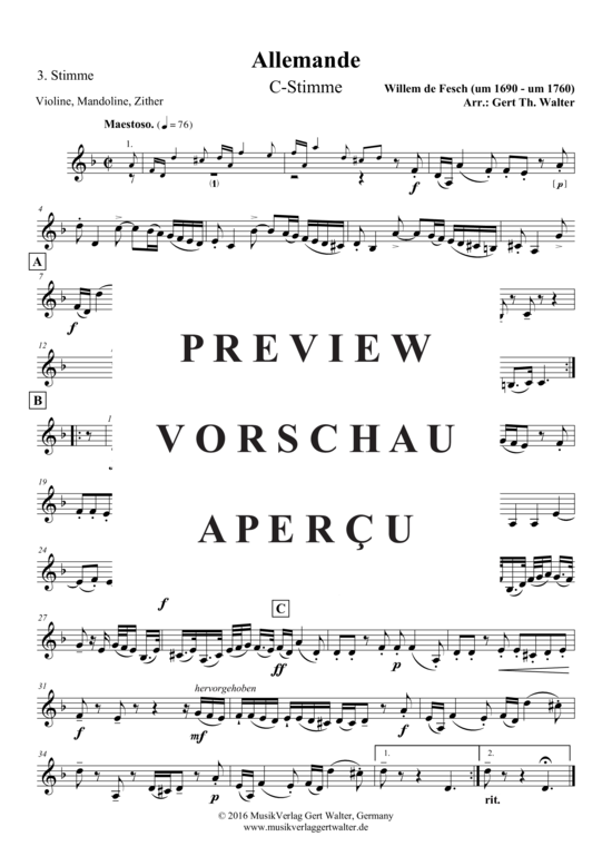 Produktgalerie: Seite 17 von 21 Allemande , , (Quintett flexible Besetzung)