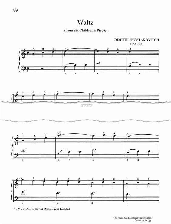Produktgalerie: Seite 1 von 1 Waltz, Dmitri Shostakovich, Klavier