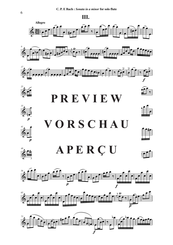 Product gallery: Page 7 of 8 Sonata in a minor , , (transverse flute)