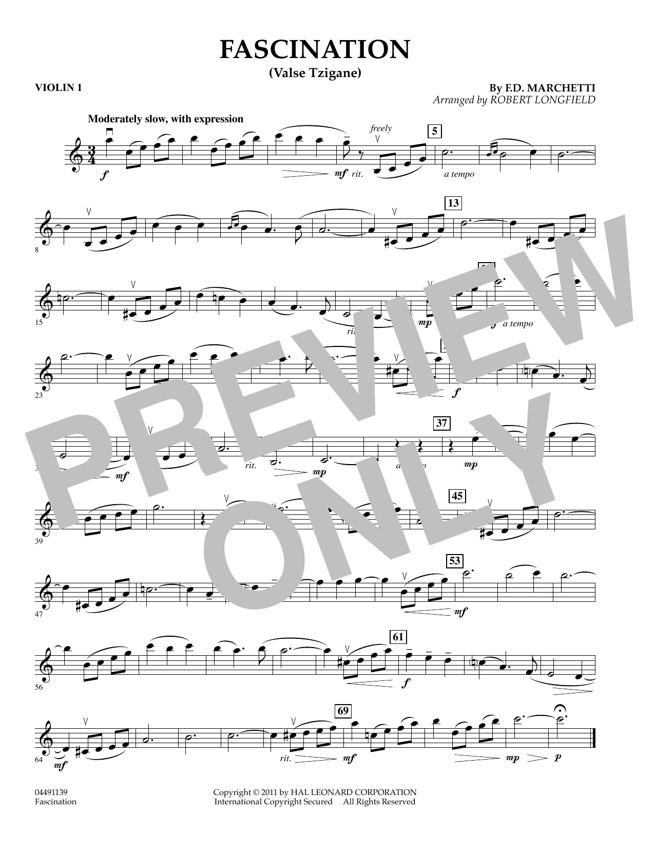 Product picture to: Fascination (Valse Tzigane) - Violin 1