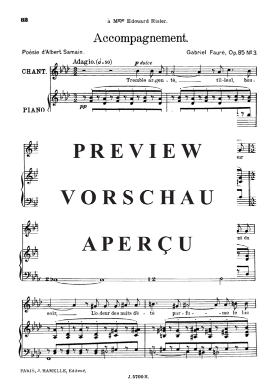Product gallery: Page 2 of 7 Accompagnement Op.85 No.3, , Soprano Solo and Piano