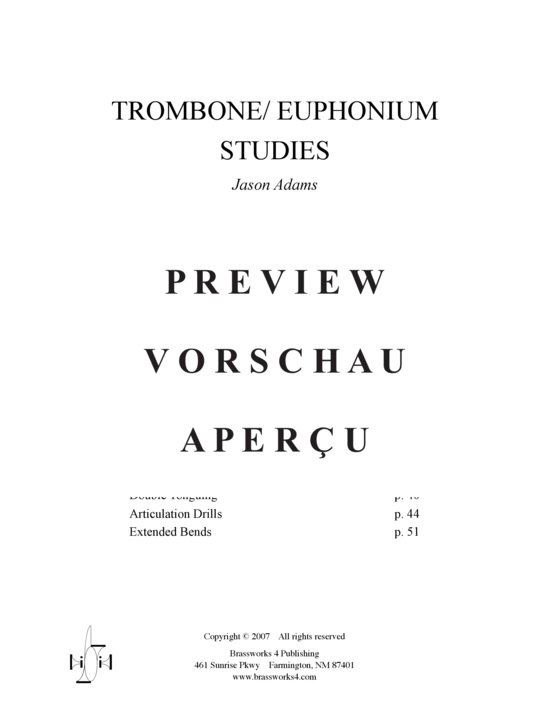 Product gallery: Page 5 of 21 Etüden-Studien , , (trombone/baritone)