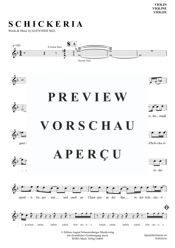 Produktgalerie: Seite 2 von 4 Schickeria, Spider Murphy Gang, Violine