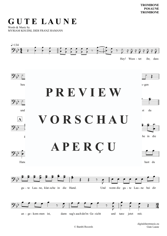 Produktgalerie: Seite 2 von 4 Gute Laune, GroßstadtEngel , Posaune / Bariton