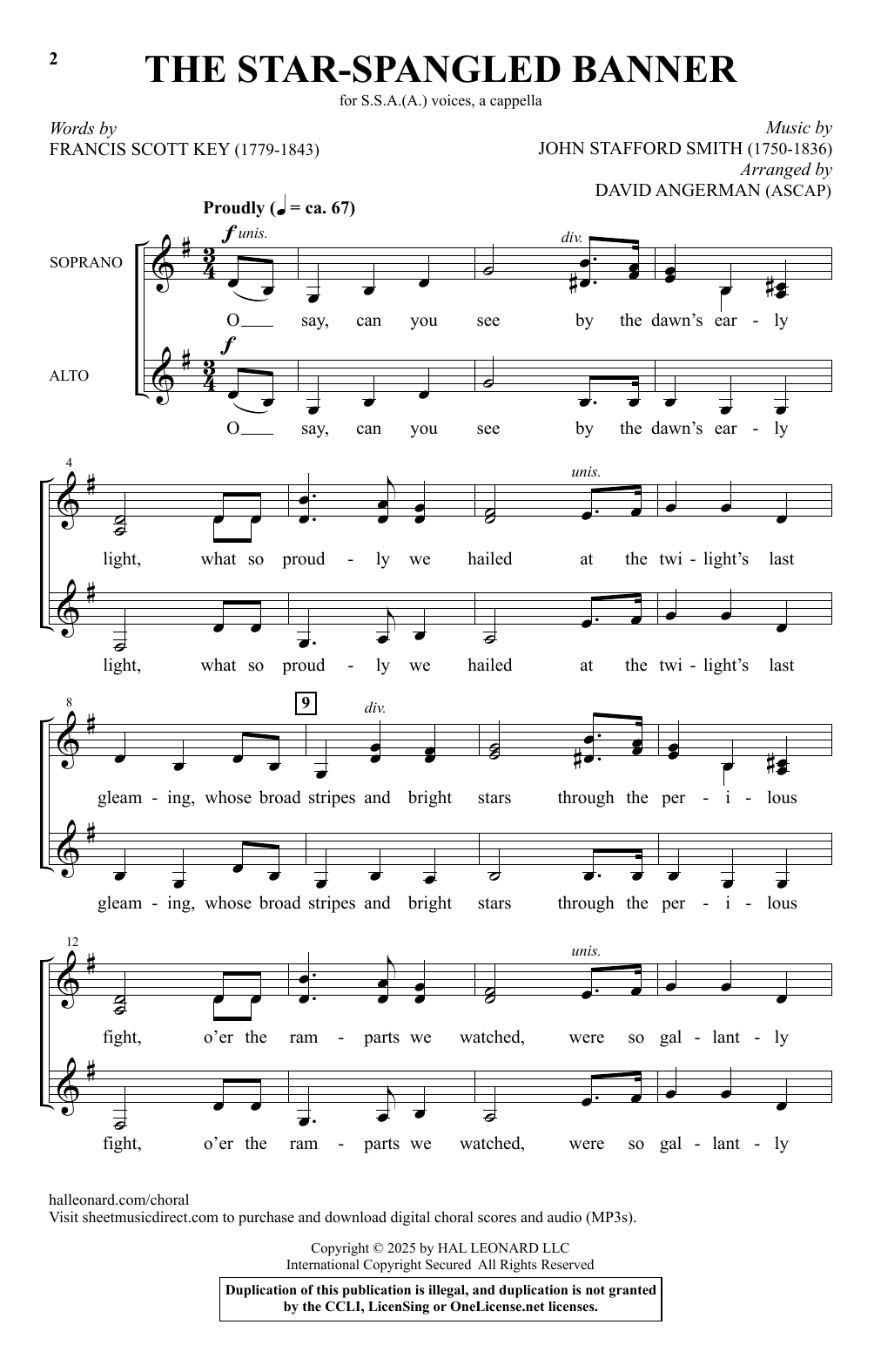 Produktgalerie: Seite 1 von 1 The Star-Spangled Banner (arr. David Angerman), Francis Scott Key, Chor