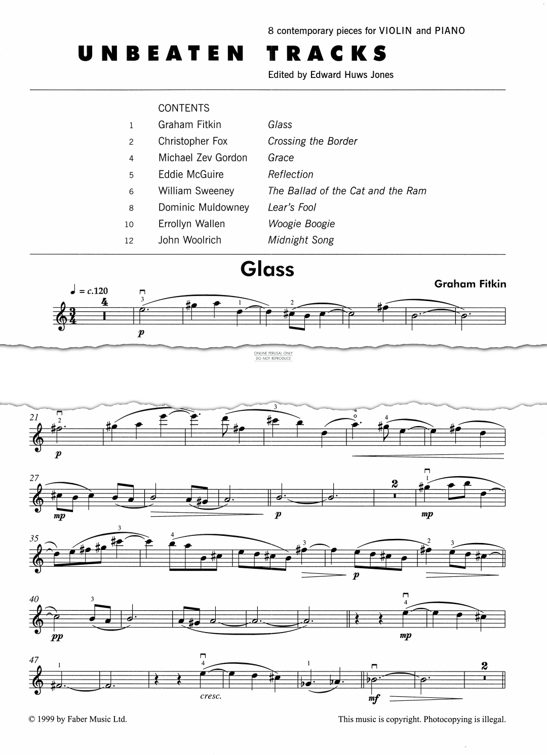 Produktgalerie: Seite 1 von 1 Glass (from 'Unbeaten Tracks'), Graham Fitkin, Klavier, Violine