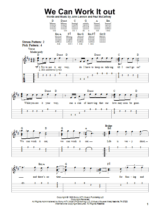 Product gallery: Page 1 of 1 We Can Work It Out, The Beatles