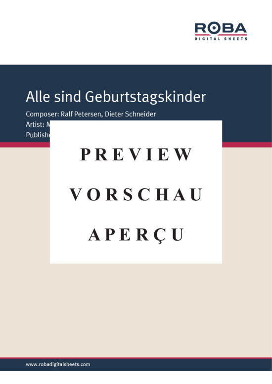 Product gallery: Page 2 of 4 Alle Sind Geburtstagskinder , , Piano and Voice