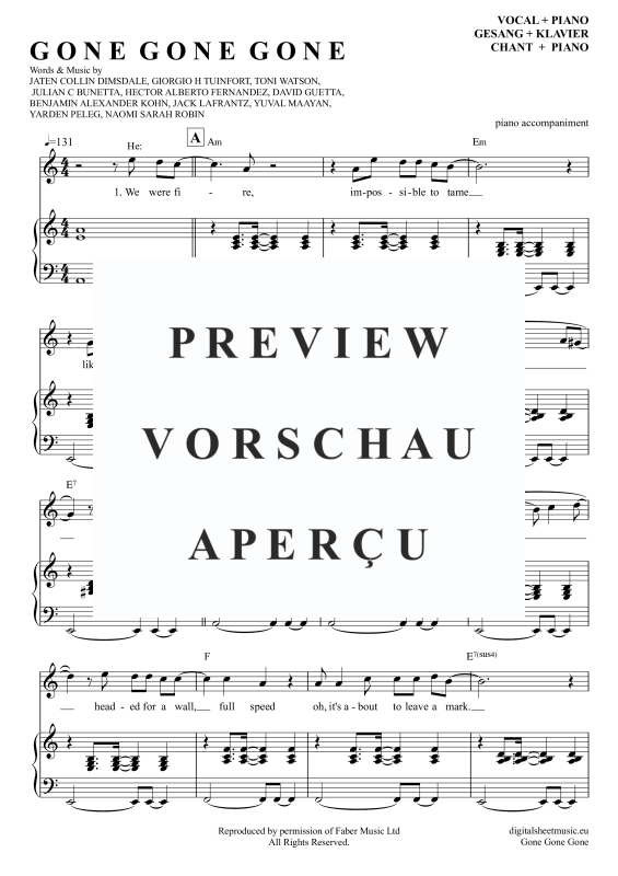Produktgalerie: Seite 2 von 11 Gone Gone Gone, Guetta, David Swims, Teddy Tones And I, Gesang mit Klavierbegleitung
