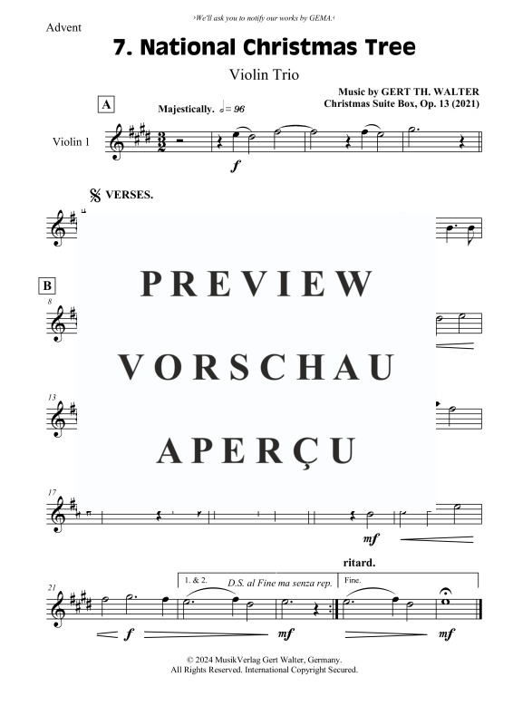 Produktgalerie: Seite 4 von 6 National Christmas Tree, , (Geigentrio)